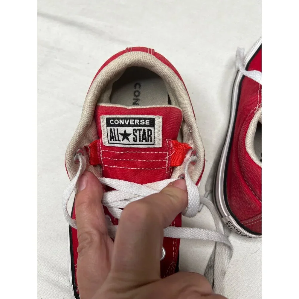 Converse CTAS Street Slip-On Youth Size 2 A01700F Red Casual Shoes School